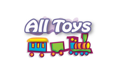 Isologo «All Toys» y afiche venta