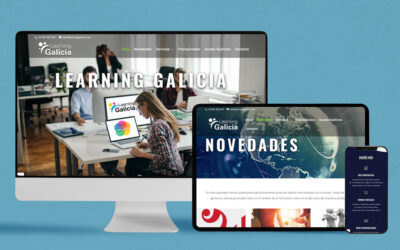 Trabajos de diseño web para «Learning Galicia»